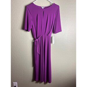 NWT London Times Purple Short Sleeve Dress Size 6